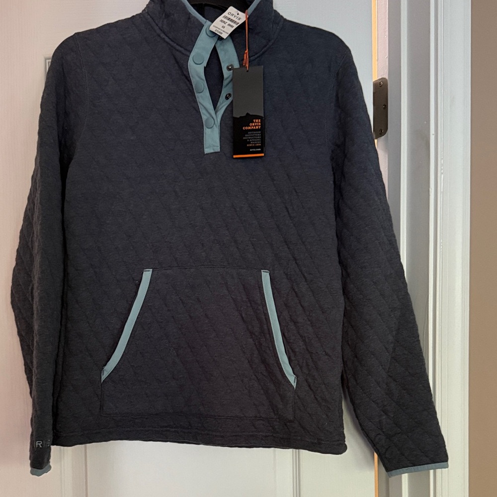 Orvis Quilted Pullover Jacket - Gray